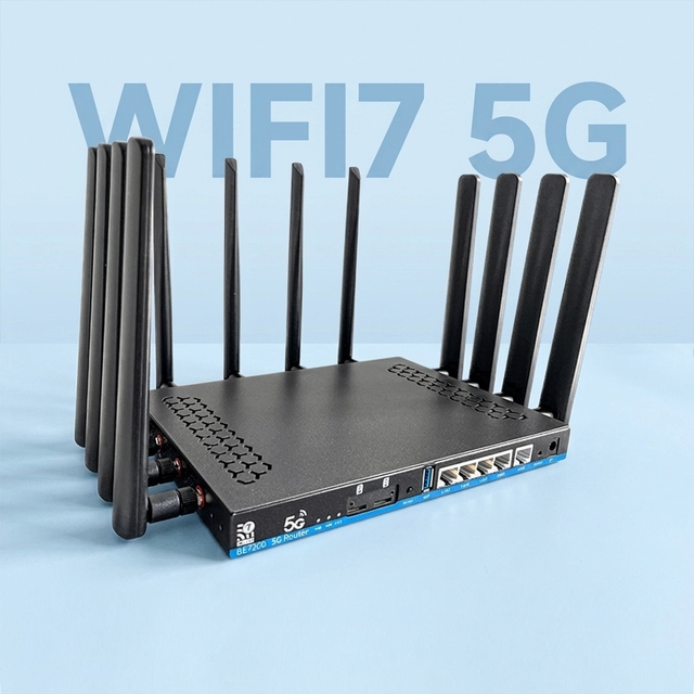 MT7988 OpenWrt WiFi 7 Mesh 5G 7200Mbps Gigabit Port Wireless Router 1GB DDR4 Supports 5G SIM Card Slot Firewall Function New