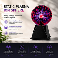 Boule de plasma atmosphérique interactive en gros, sensible au toucher, lampe électrique OEM pour la décoration de bureau et la décoration intérieure