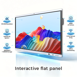 Écran plat interactif RK3588 de 55/65/75/86 pouces pour bureaux, écran tactile 4K UHD, WIFI, Bluetooth, tableau numérique intelligent - Product Image 2