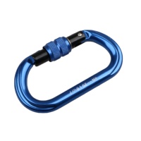 Mousqueton d'escalade en forme de D 25KN 7075 boucle à ressort en aluminium suspension rapide Camping en plein air pour sac à dos hamac OEM modèle uni