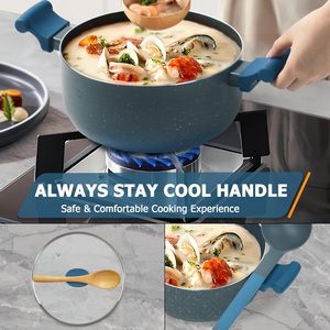 <span class=keywords><strong>Batterie</strong></span> <span class=keywords><strong>de</strong></span> <span class=keywords><strong>Cuisine</strong></span> Antiadhésive Haut <span class=keywords><strong>de</strong></span> Gamme en Marbre et Granit - Product Image 3