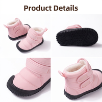 Bottes d'hiver unisexe pour enfants (1,5-4 ans) – Antidérapantes, imperméables, chaudes, légères, à fermeture auto-agrippante, doublées en peluche – Vente en gros