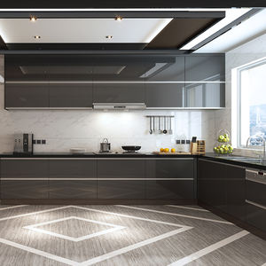 Armoires de cuisine blanches de style américain à finition brillante avec articles de cuisine <span class=keywords><strong>Rick</strong></span> Owens - Product Image 4