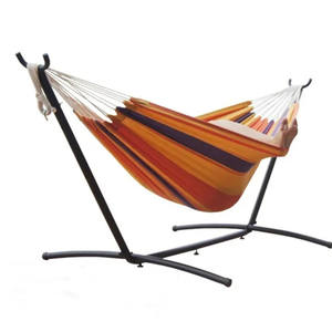 <span class=keywords><strong>Hamac</strong></span> double en coton <span class=keywords><strong>avec</strong></span> <span class=keywords><strong>support</strong></span> pliable en acier et sac de transport - Product Image 5