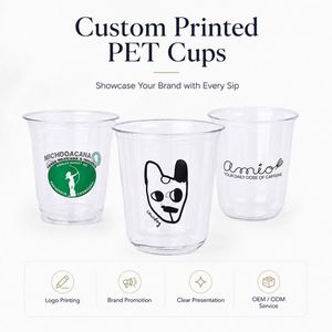 Gobelets en plastique de qualité alimentaire 16 oz, jetables, transparents, avec couvercles en PET, impression numérique personnalisée du logo, pour pouding, mousse, dessert, fête, restauration - Product Image 2
