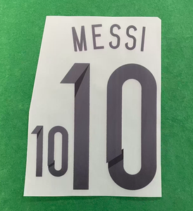 Livraison Gratuite – Nouveau Patch de Football Rétro 2010 MESSI, Nom et Numéro, Matériaux Flocage, Impression Thermocollante pour Maillots Domicile et Extérieur - Product Image 4