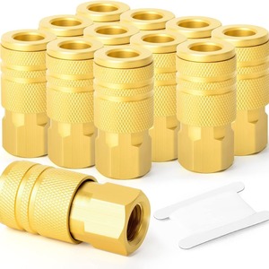 Brass Quick Coupling 1/4 Npt Male <b>Thread</b> Air Compressor Pneumatic <b>Tool</b> Connector - Product Image 2