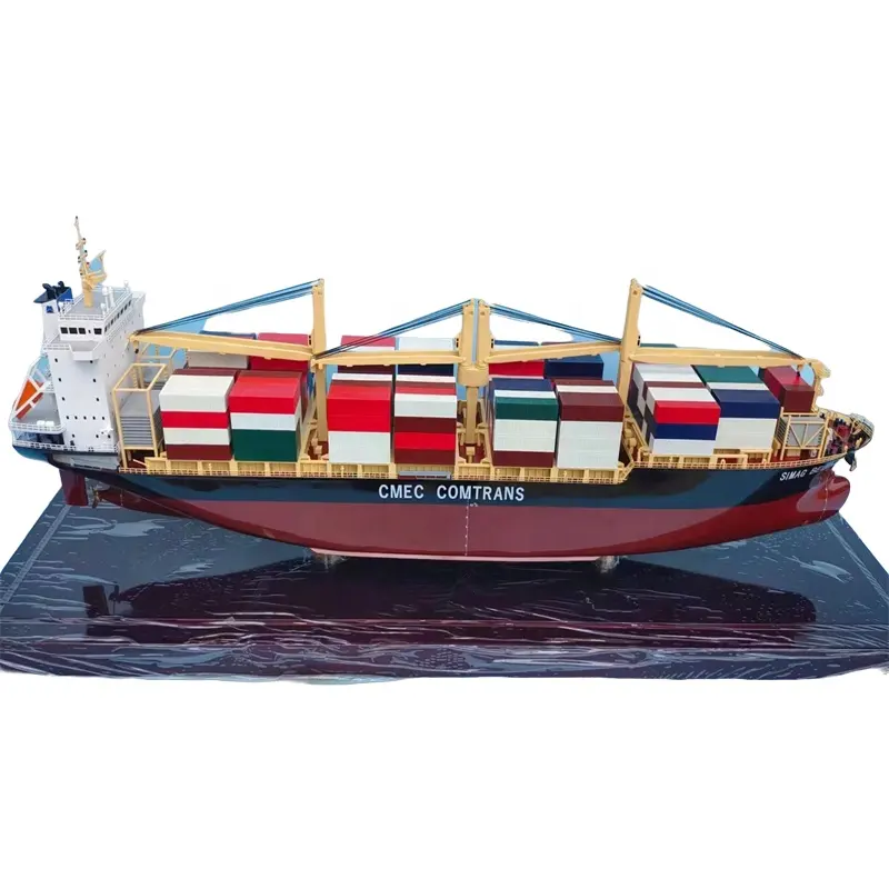 Venda quente escala recipiente navio modelo personalizado granel carga navio barco modelo físico fazendo