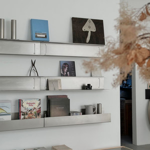 Mensola a Parete Multistrato a Forma di I in Acciaio Inossidabile, Espositore <span class=keywords><strong>per</strong></span> Decorazione Murale - Product Image 1