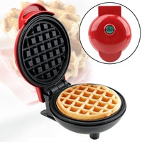 Mini gaufrier électrique portable en aluminium, machine à crêpes, chauffage double face, 350W, appareil de cuisson domestique pour le petit-déjeuner, modèle Love