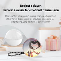 Lámpara de Bola de Cristal Moderna Inteligente con WiFi, Reproductor de Video Digital de 7 cm, Luz Nocturna, Control por Aplicación, Decoración de Escritorio Portátil con Batería
