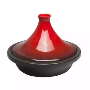 Tajine marocaine cocotte autocuiseur marmite émaillée en fonte avec couvercle en céramique marmites à soupe <span class=keywords><strong>et</strong></span> marmites - Product Image 1