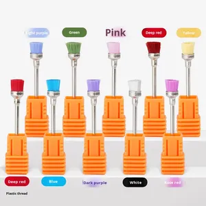 Brosse de nettoyage professionnelle pour tête de perceuse à ongles électrique colorée – Outil de polissage, de ponçage et d'élimination des cuticules pour salon de manucure - Product Image 1