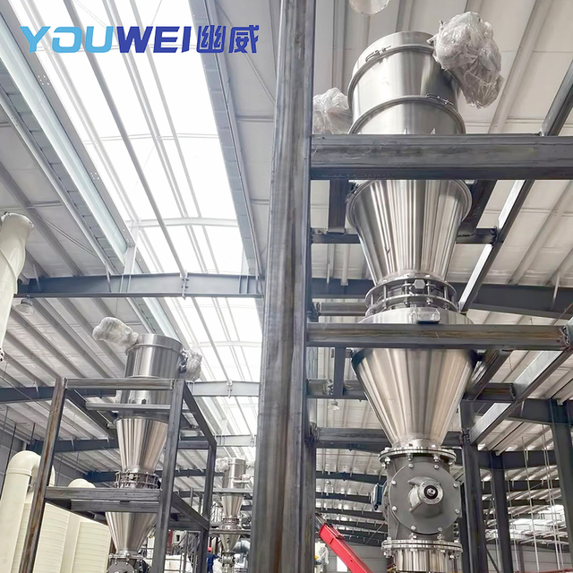 PLC Control Batching System Screw Conveyor Feeding Large Capacity Industrial  Automatic Powder Dispensing System