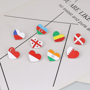 Vente en gros pays National canadien, Badge australie Us Pakistan royaume-uni France drapeau broche revers épingle/ - Product Image 4