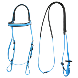 Rênes de bride de course de chevaux équestres équipement divers Styles équipement d'équitation Western bébé bleu PVC Nylon matériel crochet Type licou - Product Image 6