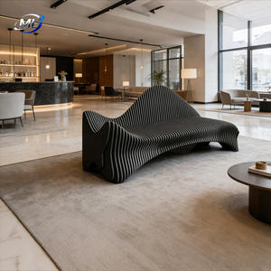 Canapé modulaire en bois massif, moderne et durable, mobilier paramétrique pour bureaux, hôtels, halls d'entrée et projets paysagers - Product Image 4