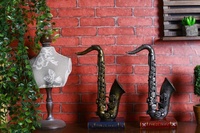 Vintage nostalgique Saxophone modèle accessoires décorations maison Bar boutique vitrines armoires à vin décorations créatives