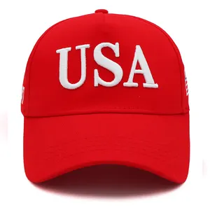 Pabrik grosir 2024 topi Maga bendera bisbol cascic topi bordir USA