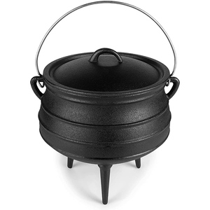Ustensiles de cuisine d'extérieur <span class=keywords><strong>en</strong></span> <span class=keywords><strong>fonte</strong></span> pour four néerlandais Camping Plusieurs tailles avec couvercle Marmites africaines - Product Image 3