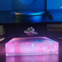Lámpara de Mesa Levitante UFO con Ajuste de Iluminación por Presión, Levitación Magnética