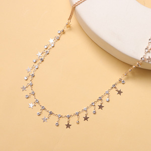 สร้อยคาดเอวสไตล์ยุโรปอเมริกัน โลหะผสมสังกะสี ประดับดาวและพู่ห้อย เครื่องประดับสำหรับงานปาร์ตี้ ชั้นเดียว แฟชั่นสำหรับผู้ใหญ่ - Product Image 4