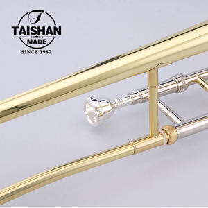 Marca China Taishan, cuerpo de latón, laca dorada, tono de Color, trombones tenor Bb - Product Image 6