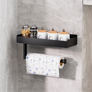 Support de rangement mural en alliage de zinc pour cuisine, porte-serviettes de salle de bain sans perçage, design moderne pour coiffeuse - Product Image 5