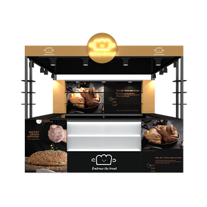 10x10ft Custom SEG Modern Coffee House Exhibition Advertising Backlit Convention <strong>Booth</strong> - Product Image 2