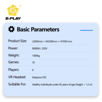 EasyPlay VR Magic UFO, simulateur VR 9D pour 6 joueurs, chaise à mouvement avec 35 jeux et vidéos pour usage commercial