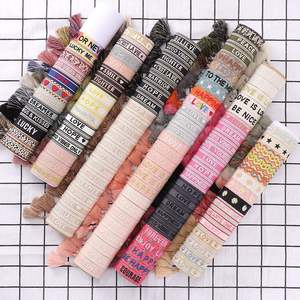 Bracciale ricamato nuovo stile a forma di <span class=keywords><strong>cuore</strong></span> intrecciato a mano semplice ricamo frangia gioiello creativo bracciale - Product Image 2