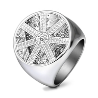 Bague en acier inoxydable 316, l'Oracle des dominos, pour la divination et la prédiction du futur, bijoux amulette R106