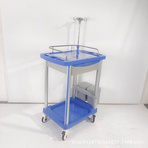 Carrito de Tratamiento Médico Kerry, Carro de Emergencia de ABS, Acero Inoxidable, Multifuncional, para Uso Hospitalario - Product Image 1