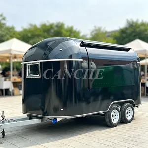 Coc Certificated Black Cooking Food <b>Truck</b> Street Hamburger <b>Taco</b> Pizza <b>Catering</b> Cart <b>Mobile</b> Food Trailer - Product Image 1