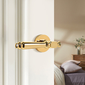 <span class=keywords><strong>Promotion</strong></span> Usine : Poignée de Porte Intérieure en Alliage de Zinc Brossé avec Verrouillage Silencieux pour Appartement, <span class=keywords><strong>Cuisine</strong></span> et Salle de Bain - Product Image 2
