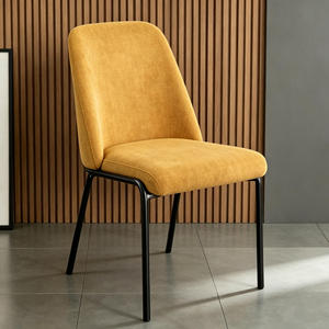 <span class=keywords><strong>Chaise</strong></span> de salle à manger moderne en tissu rembourré, <span class=keywords><strong>chaise</strong></span> d'appoint à dossier haut incurvé, <span class=keywords><strong>chaise</strong></span> d'appoint avec pieds en métal noir pour salle à manger, <span class=keywords><strong>cuisine</strong></span>, maison - Product Image 3