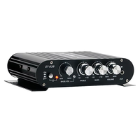 Amplificateur Stéréo Hi-Fi Mini Métal 2.1 Canaux ST-838 avec Adaptateur d'Alimentation 12V pour Musique Surround DJ