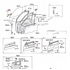 แผ่นซีลประตูด้านนอกสำหรับรถกระบะ Toyota 4Runner 84-89 LN65 <span class=keywords><strong>LN56</strong></span> - Product Image 6
