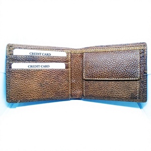 Men's Star BS International Fashionable Premium Quality Genuine Leather <b>Waterproof</b> Open <b>Wallet</b> Letter Embroidery Design Short - Product Image 4