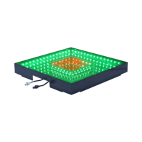 3D LED Magnétique Élégant Verre Piste de Danse Mariage Plexiglas Piscine Couverture Miroir RGB LED Spots DMX512 Contrôle Blanc Chaud DJ