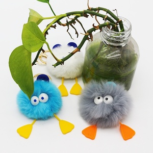 Wsnbwye llaveros fourrure pompons cadeau Anime Sublimation DIY mignon pour sacs <span class=keywords><strong>pompon</strong></span> <span class=keywords><strong>laine</strong></span> peluche boules porte-clés - Product Image 1