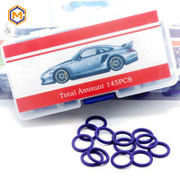 Boîte de réparation de climatiseur 145 pièces Kit de réparation automobile pour véhicule Ensemble de joints NBR O-ring en stock