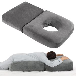 Almohada de Embarazo en Forma de U de 140x71x18cm, Almohada de Maternidad de Felpa con Soporte Lumbar para Dormir de Lado, Almohada Transpirable para el Vientre - Product Image 1