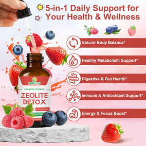 Zeolite Detox de Marca Privada en Gotas Líquidas para Adultos, Clinoptilolita Avanzada con Vitaminas Puras, Gotas para Adultos - Product Image 2