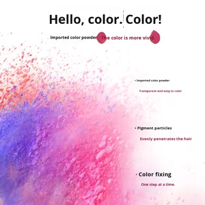 Crema Colorante per <span class=keywords><strong>Capelli</strong></span> Semi-Permanente <span class=keywords><strong>Colore</strong></span> Tè Nero a Base Vegetale Naturale Non Irritante Originale Ufficiale Negozio di Marca per Donne Uso Domestico - Product Image 2