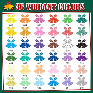 NOVISON - Marcadores Acrílicos de Punta de Pincel de 36 Colores, de Plástico, para Manualidades, Arte y Regalos de Navidad - Product Image 3