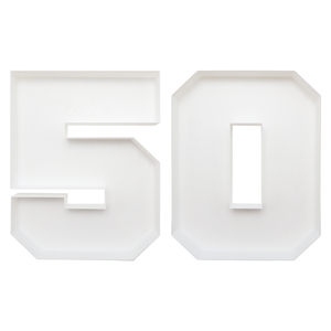 White Number Plastic Storage Box Letter Tray Decorative Organizer Bin for Home Nursery Party Display - Product Image 1