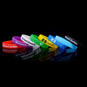 Personalized Gifts Custom Rubber Silicone Sport Jewelry Embossed Wristband Mens Wrist Band Bracelet