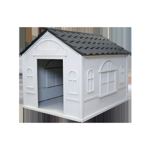 HMTPC <b>Plastic</b> <b>Dog</b> House Outdoor White Gray Rectangle Washable Pet <b>Kennel</b> All Season Doorless Hut - Product Image 4