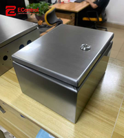Boîte de distribution verrouillable en acier inoxydable, indice de protection IP65, boîte murale étanche pour la sécurité du câblage industriel et commercial